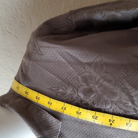 Caribbean Mens Leaf Print Button Up Shirt Short Sleeve Chest Pocket - Picture 6 of 14